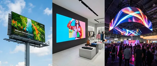 Verschiedene LED Display Formate: Outdoor, Indoor, Event