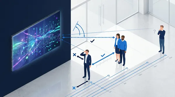 LED Display Betrachtungsabstand Illustration