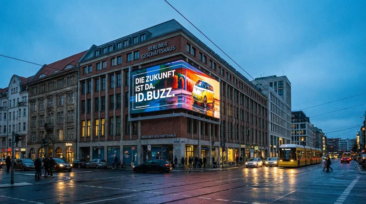 LED Display Wandmontage an Gebaudefassade